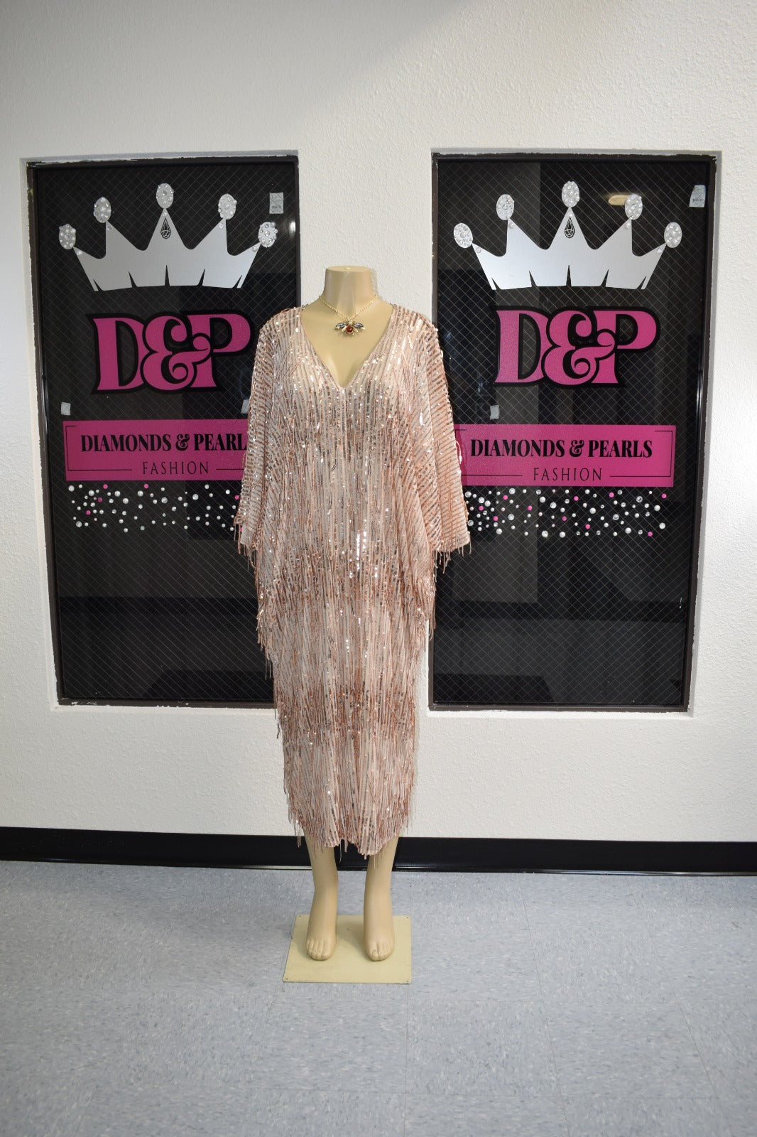 Champagne Fringe Couture Gown – One-of-a-Kind from the Dallas Fashion Week Collection