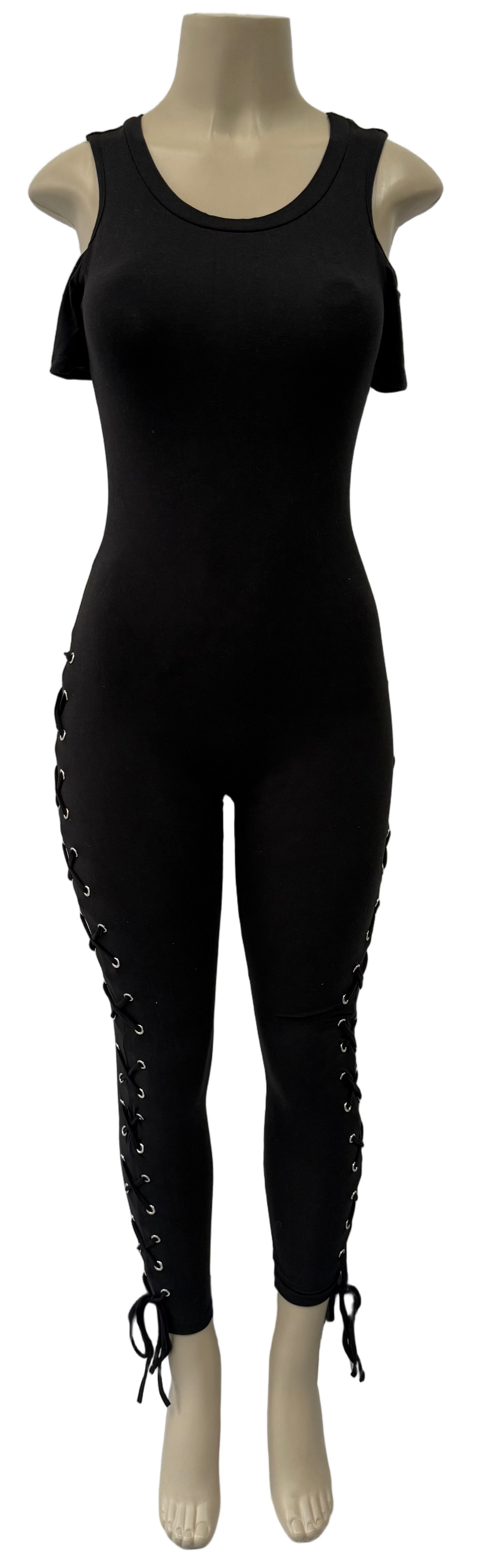 Black Stacked Jumpsuit