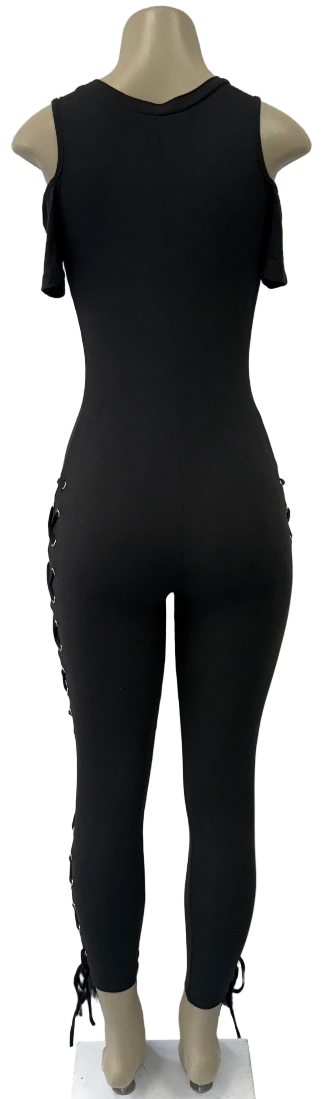 Black Stacked Jumpsuit